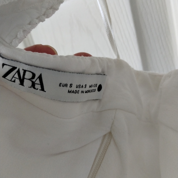 Zara White Halter Crop Top S - Picture 5 of 8